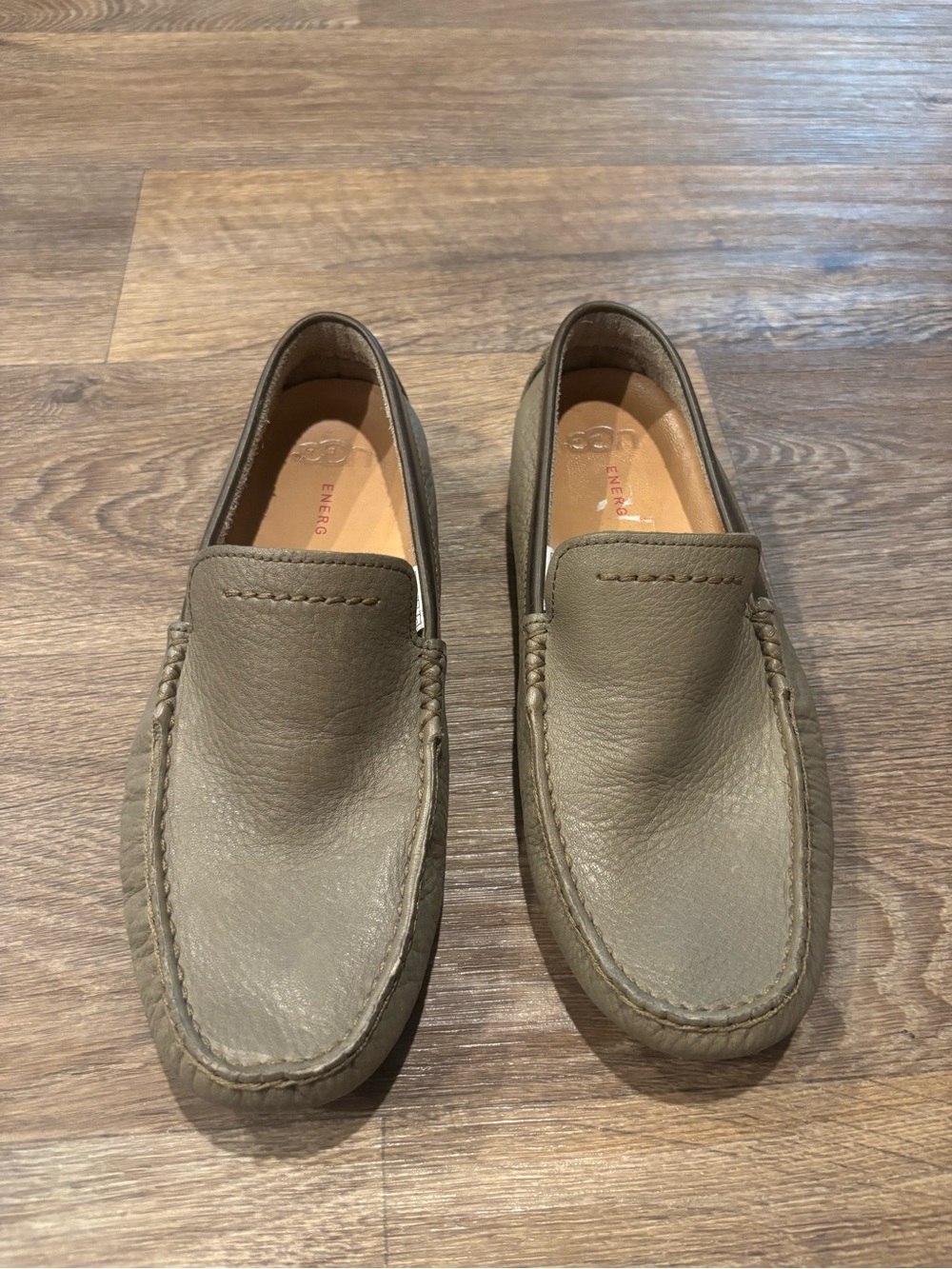 UGG Henrick Leather Driving Loafers Sage Green Treadlite Mens 8